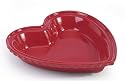 Chantal 11-1/2-Inch Heart Deep Dish Pie Plate, Red