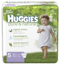 Huggies Pure & Natural Baby Diapers, Step 5, 20-Count Huggies