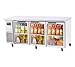 Turbo Air JUR-72-G Three Glass Door Undercounter Refrigerator W/ Side Mounted Compressor -