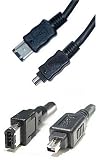 FPUK 6 pin to 4 pin Firewire iLink IEEE1394 digital cable 2 metre