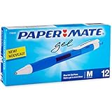 Paper Mate 1746325 Retractable Gel Pen, Medium Point, Blue, 12-Pack