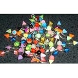 10 Piece Mixed Uv Lot Curved Eye Brow Eyebrow Body Jewelry Piercing Bar Ring Rings