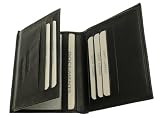 Soft Black Mens Wallet & Credit Card Holder - 7 Slots For Credit Cards & 2 Windows