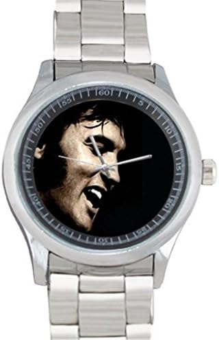 Art Theme Elvis Presley for 40mm Stainless Steel Watch Sports Wristwatch Metal Band