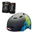 Child Bell Hot Wheels Octane Skate Multi-Sport Helmet and Pad Set - Black