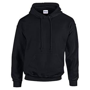 Gildan Heavy Blend Adult Unisex Hooded Sweatshirt / Hoodie Black - Medium