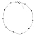 Sterling Silver Multi-Strand Scattered Bead Anklet