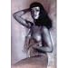 Sexy Nude Pin-Up, Bettie Page, Hand in Hair, Art Poster Print - 13x19
