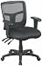 Progrid Back Managers Chair With 2-Way Adjustable Arms and Titanium Finish Frames - Black