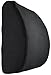 Lumbar Support, LuxFit Premium Deluxe Lumbar Support Cushion High Quality Memory Foam! - for Home Office Or Car Seat Cushion (Black)