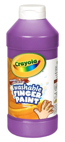 Crayola Washable Fingerpaint 16-Ounce Plastic Squeeze Bottle, Violet Purple