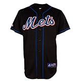 MLB Youth New York Mets Francisco Rodriguez Black Alternate Short Sleeve 6 Button Synthetic Replica Baseball Jersey Spring 2011  (Black, Large)