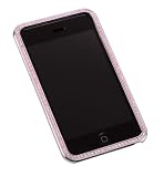 Gilty Couture Silver-plated Bezel Faceplate with Pink Swarovski Crystals for iPhone 1G