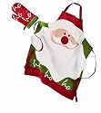 Tag Whimsy Santa Children's Apron and Quilted Oven Mitt Set