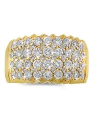 CleverEves Diamond Cocktail Ring in 18k Yellow Gold
