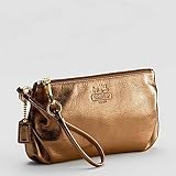 Authentic Coach Ali Leather Large Wristlet 42647 Rosegold