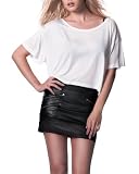 T-shirt pour femme, courte et semi-transparente, Douce et lisse, Faite de fibres d'eucalyptus