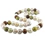 9-10mm Cultured Freshwater Multi-Color Pearl Strand Necklace w/ Silver, 18"