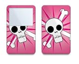 Pink Skulls Design Decal Protective Skin Sticker for Apple iPod video 5th Gen 30GB/ 60GB/ 80GB