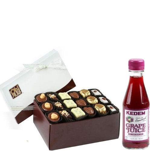 Happy Purim, Mishloach Manot Oh! Nuts Non Dairy Chocolate Truffle Gift Box - 18 Pc.