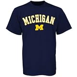 Michigan Wolverines Navy Blue Arch Logo T-shirt