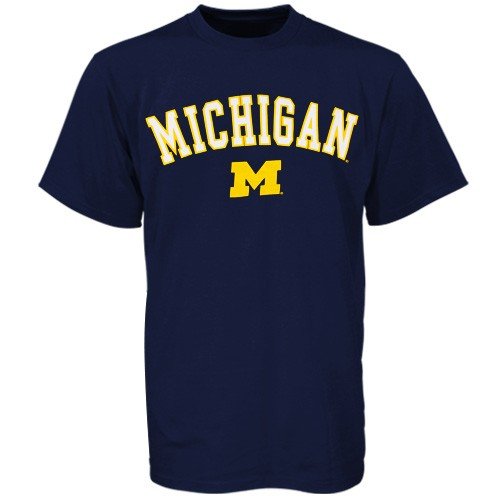 Michigan Wolverines Navy Blue Arch Logo T-shirt