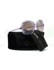 Tom Ford Ladies 0163 Ingrid Transparent Light Violet Frame Brown Gradient Lens Plastic... by Tom Ford