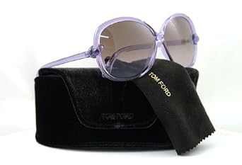 Click here to buy Tom Ford Ladies 0163 Ingrid Transparent Light Violet Frame Brown Gradient Lens Plastic... by Tom Ford.