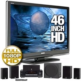 Toshiba 46RV530U 46 Regza Full HD LCD TV & Yamaha YHT-390BL Home Theater System -...