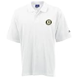 Reebok Oakland Athletics White Team Logo Pique Polo