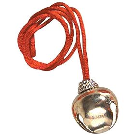 New Red Gold Santa Claus Costume Jingle Bell Necklace