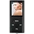 Schwarz MINI MP3 MP4 MUSIK PLAYER Mit LCD DISPLAY Video FM Radio e-Book Untersttzung 16GB Micro SD SPEICHER Aluminium Gehuse