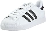 adidas Originals SUPERSTAR II G17068, Unisex - Erwachsene Sneaker, Weiss  (WHT/BLACK/WH), EU 41 1/3  (UK 7-)