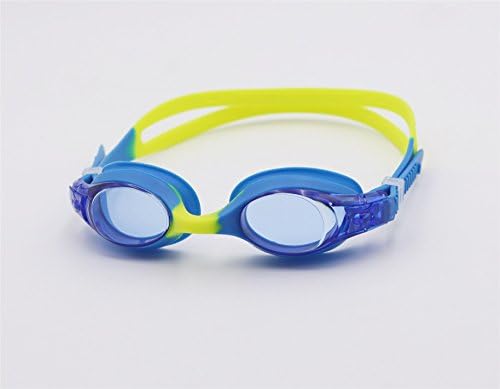 Little Cherry Clear Swimming Goggles No Leaking Anti Fog UV Protection Kids Goggles,Pro Performance Unisex Swimming glasses for children with Case (blue yellow)