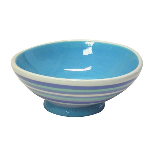 Palm Beach Stripe Ceramic Soap Dish, Blue