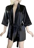 Tie Wrap Short Satin Robe
