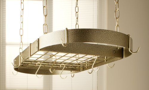 Oval With Grid - Hammered Bronze, Brass