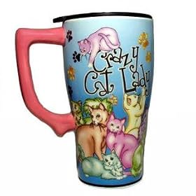 Crazy Cat Lady Travel Mug by Spoontiques Creative Ventures