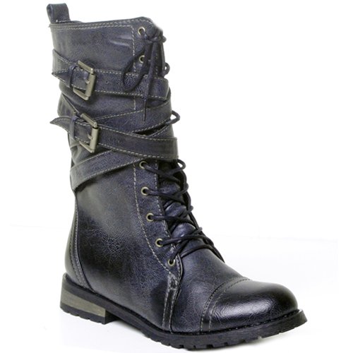 Wild Diva TINA-02 Womens Combat Boots