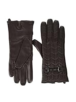 Cortefiel Guantes Piel Napa Acolchado (Marrón)