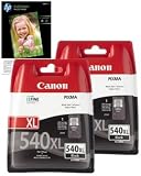 Twin Canon (High Capacity) Black Printer Ink Cartridges for Canon Pixma MG3150 & 10x FREE HP Advanced Glossy Photo Paper