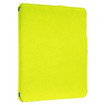 iPad 1 Portfolio Case Microfiber Multi-angle Stand Lime Green ColorSpill (also available in Orange, Navy Blue, Light Blue, Pink)