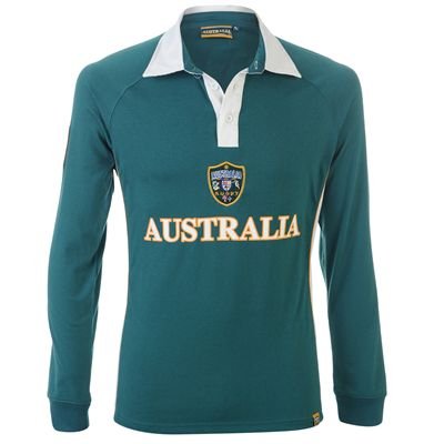 LB Australia Long Sleeve Rugby Shirt Mens Gold Extra Lge LB Australia Long Sleeve Rugby Shirt Mens Gold Extra Lge