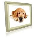 Pictorea Pro 10.4" Digital Photo Frame (Silver Wood) MP3/Movies/Jpeg & Remote With Zero Dead Pixel Warranty