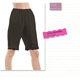 Classic Soft Cotton Pettipants Bloomers Culotte Slip (Medium, Beige)