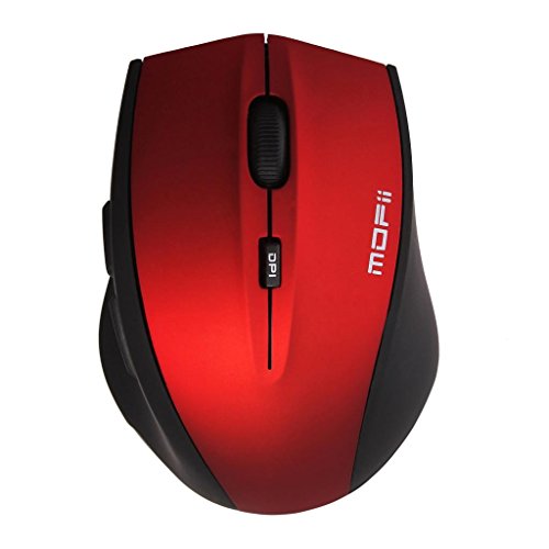 Mofii G52 Wireless Optical Whisper-quiet Mouse 2.4 GHz Nano USB wireless receiver - Red