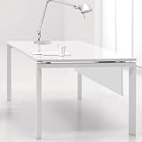 The Ergo Office 60 Inch Laptop / Writing Desk - White Lacquer