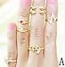 Epiestore(TM) (7PC) Tide of Fashion and Personality Female Joint Punk Rivet Joint Gold-plated Ring