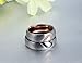 Stainless Steel Love Puzzle CZ Couple Ring for Valentines Wedding Engagement Promise,6mm Width