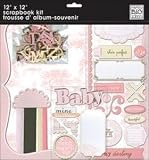 Me & My Big Ideas Baby Girl Page Kit, 12-Inch by 12-Inch